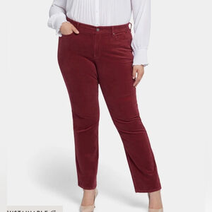 NYDJ Corduroy Marilyn Straight Lift Tuck Pants